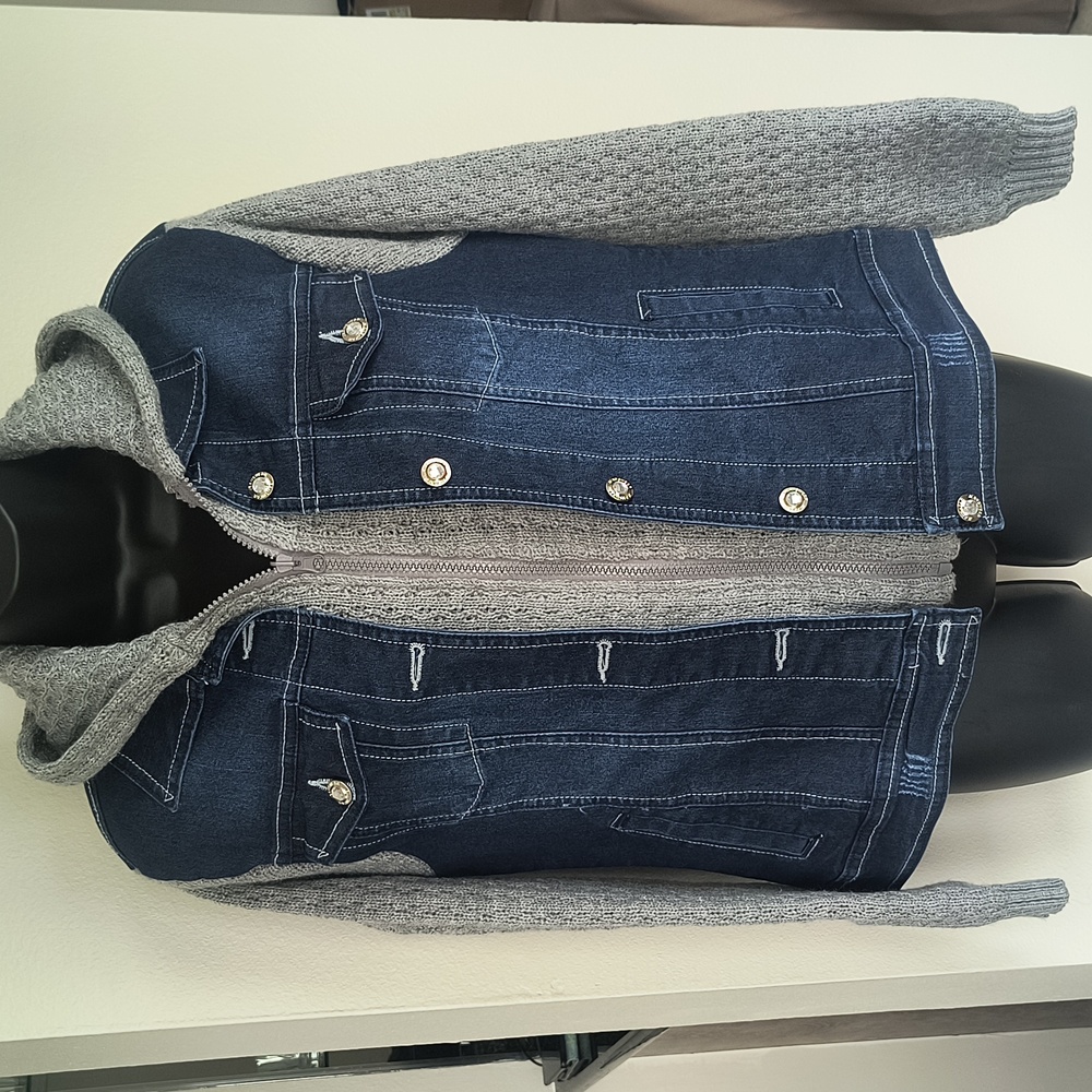 Denim and Gray Jean Jacket